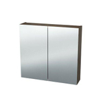 Nemo Spring Nebulo luxe spiegelkast - 70x65x17.8cm - 2 dubbelzijdige spiegeldeuren - glazen leggers - met stopcontact - zonder schakelaar - kleur: H3710 ST9 Carini Walnut Natur SW636900