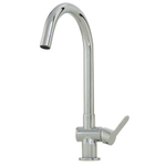 Nemo Spring Lana keukenmengkraan eengreeps eengatsmontage met gebogen bek met hoge draaibare uitloop chroom SW287765