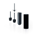 Nemo Stock Scura toiletborstelgarnituur vrijstaandwandmontage 90 x 400 mm messing zwart en verchroomd SW293517