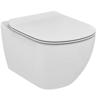 Ideal Standard Tesi wand wc keramiek Aquablade 53,5x36,5cm wit met wc zitting softclose wit