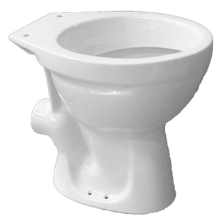 Nemo Go vrijstaande wc pot 47,6x35,7x39,1cm porselein wit muuraansluiting zonder zitting