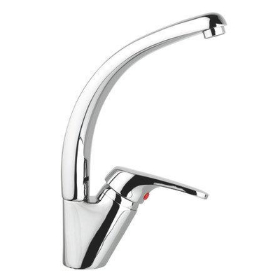 GO by Van Marcke Fresh Keukenmengkraan - eengreeps - excentrisch waterbesparend - mobiele bek - hartafstand 15cm - keramische schijven - flexibele slangen - bevestigingsset