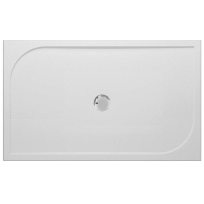 GO by Van Marcke Argon douchebak polybeton gelcoat 140x90x3cm rechthoek afvoer D90mm zonder potenstel wit