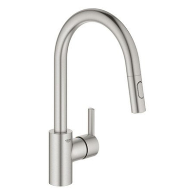 GROHE Feel Keukenkraan - hoog - uittrekbare uitloop - 2 straalsoorten - supersteel geborsteld