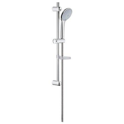 GROHE Euphoria Glijstangset - 70cm - ronde handdouche - 1 straalsoort - met doucheslang - met zeepschaal - chroom