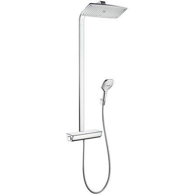 Hansgrohe Raindance Select E 360 Air 1jet showerpipe: met Ecostat Select douchekraan thermostatisch 116.6cm met handdouche 3jet en hoofddouche 1jet chroom