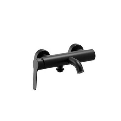 Nemo Nero badkraan - 25.3cm - opbouw - mengkraan - messing zwart mat