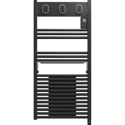 Sauter Marapi2 elektrische handdoekradiator 1500W met ventilator 1000W antraciet thermostaat met weekprogramma boostfunctie