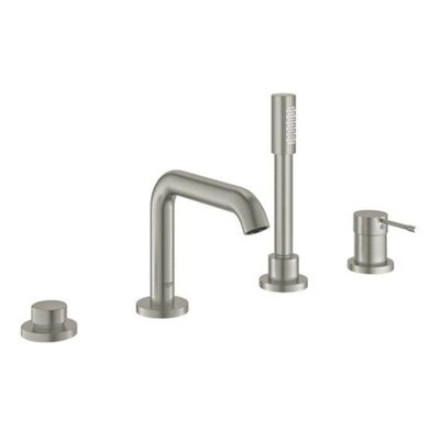 GROHE Essence badrandcombinatie - met omstel - inclusief staafhanddouche - supersteel