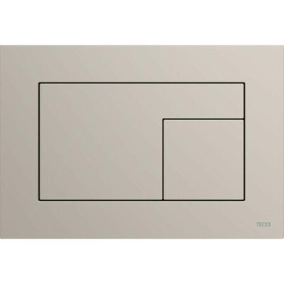Tece TECEvelvet WCbedieningsplaat duospoeltechniek kleur Beige Arizona greige