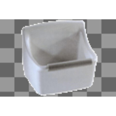 Geberit 300 Basic Norma uitstortgootsteen met stootrand 35x45x35cm met gaten voor emmerrooster wit