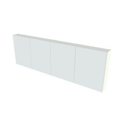 Nemo Spring Nebulo Luxe spiegelkast B2000 x H650 x D163 mm 4 dubbelzijdige spiegeldeuren glazen leggers met stopcontact zonder schakelaar kleur Minnesota Oak Chocolat