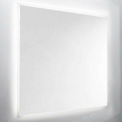 Nemo Spring Destra spiegel 80x60cm rechthoek met plexi LED gezandstraald antidamp