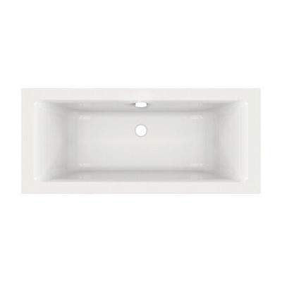 Go by Van Marcke Baldo inbouwbad duo 170x75x45cm 175L met potenstel wit acryl OUTLETSTORE