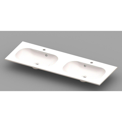 Nemo Spring Ovum meubelwastafel 1400 x 500 x 200 mm met overlopen wit kunstmarmer