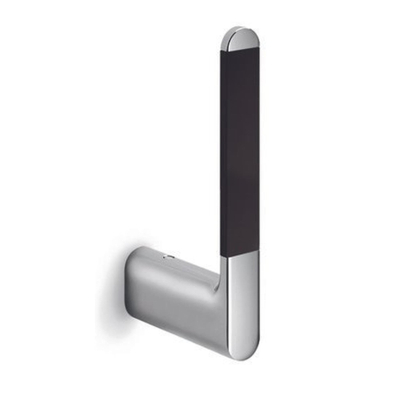 Nemo Stock Scura reserverolhouder wandmontage 170 x 20 x 80 mm messing verchroomd zwart soft touch