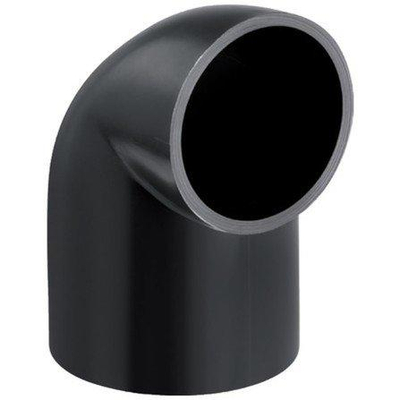Geberit afvoer PE fitting verloopbocht 90°, kleine radius 56X50