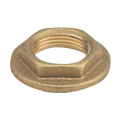 Platte kraagmoer voor muurdoorvoer messing 34