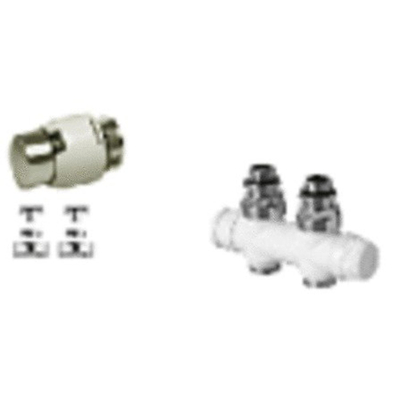 Honeywell Thera designset recht met 2 kopp.m24x16 coax wit