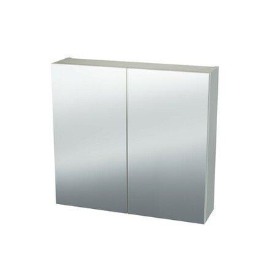 Nemo Spring Nebulo spiegelkast - 120x65x17.8cm - 2 deuren - glazen leggers - met stopcontact - zonder schakelaar - kleur: White Standard
