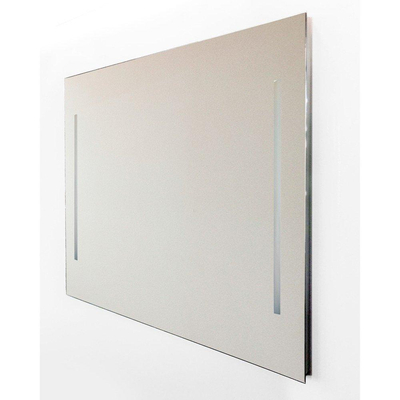 Nemo Spring Quadro spiegel 80x70cm met verticale LED verlichting met schakelaar onderaan