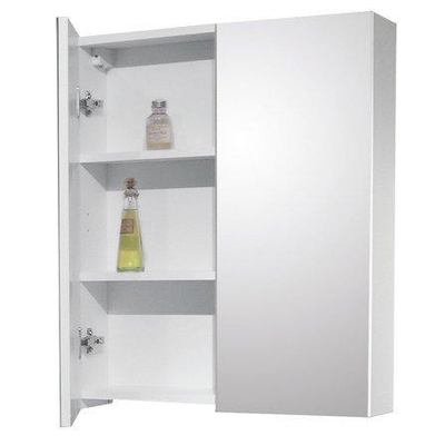 Nemo Go Joelle Spiegelkast 600x155x730 mm wit mat met 2 deuren enkelzijdig spiegelend