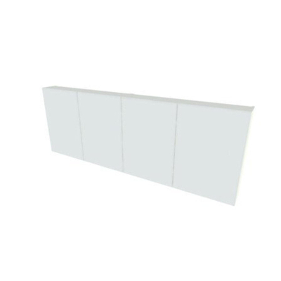 Nemo Spring Nebulo spiegelkast B1800 x H650 x D178 mm 4 deuren glazen leggers met stopcontact zonder schakelaar kleur Minnesota Oak Chocolat