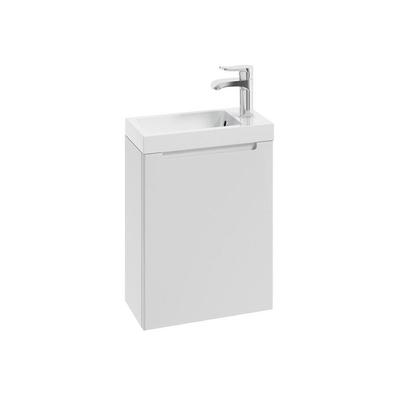 Nemo Spring Aurora vestiaire kastje 1 deur greeploos 200 x 400 x 500 mm scharnieren links wit