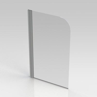 Nemo Start Pannello badwand 1delig 80x140cm helder veiligheidsglas 5 mm profielen aluminium gepolijst omkeerbaar