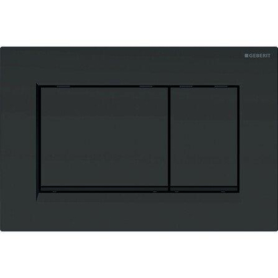 Geberit Sigma20 bedieningsplaat - 2-toets spoeling - rechthoekige knoppen - matzwart,e.t.c.