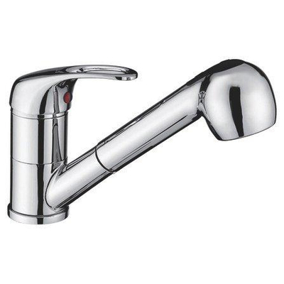 Go by Van Marcke Flow eengreepsmengkraan keuken -licht beschadigd- met uittrekbare sproeier mobiele bek keramische schijven inclusief flexibele slangen en bevestigingsset OUTLETSTORE