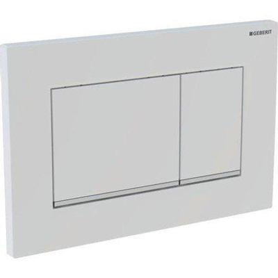 Geberit Sigma30 bedieningplaat, 2-toets spoeling frontbediening voor toilet 24.6x16.4cm mat zwart