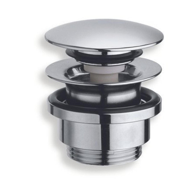 Nemo Skill wastafelplug afsluitbaar UpDown 54 verchroomde messing hoogte 555 mm met schroef