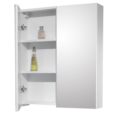 Nemo Go Joelle Spiegelkast 600x155x730 mm wit mat met 2 deuren enkelzijdig spiegelend