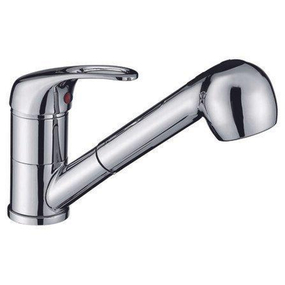 Go by Van Marcke Flow eengreepsmengkraan keuken -licht beschadigd- met uittrekbare sproeier mobiele bek keramische schijven inclusief flexibele slangen en bevestigingsset OUTLETSTORE