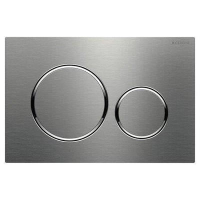 Geberit Sigma20 bedieningsplaat - 2-toets spoeling - ronde knoppen - geb.rvs/gep./geb. e.t.c.