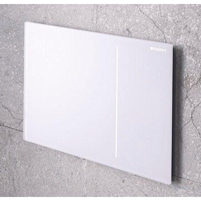 Geberit Sigma70 bedieningplaat, 2-toets spoeling frontbediening voor toilet 24x15.8cm wit