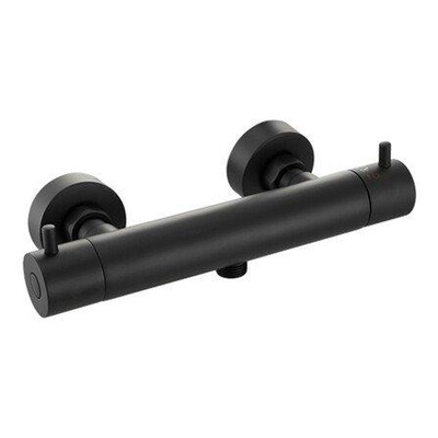 GO by Van Marcke douchekraan - 26.4cm - opbouw - thermostatisch - messing zwart mat