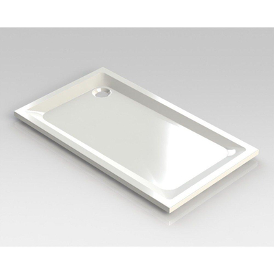 Nemo Spring Horus douchebak acryl 140x80x4.5cm afvoer D90 wit zonder potenstel dikte 4 mm