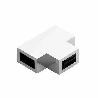 Fortifura Galeria T-verbindingstuk voor combinatie van stabilisatiestangen tussen vaste wand met zijwand Mat Wit