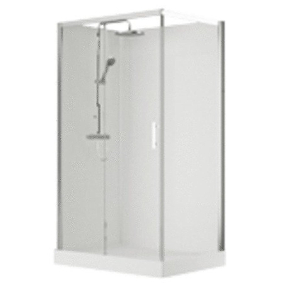 Nemo Spring Vidrio Douchecabine - links - 120x90cm - schuifdeur - vaste wanden - veiligheidsglas - thermostatische douchekraan