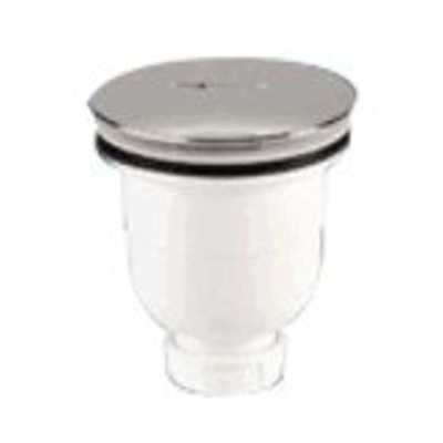 GO by Van Marcke Doucheplug - ingebouwde sifon - afvoeropening D9cm - aansluiting op afvoerbuis D4cm - deksel verticale uitloop - ABS verchroomd