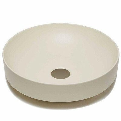 GO by Van Marcke waskom - 40x40x9cm - opbouw - rond - porselein zachte vanille