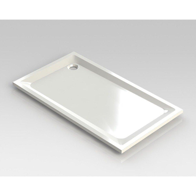 Nemo Spring Horus douchebak acryl 160x90x4.5cm afvoer D90 wit zonder potenstel dikte 4 mm