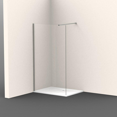 ACTIE inloopdouche 100x200cm veiligheidsglas anti kalk chroom