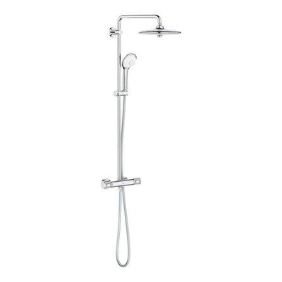 GROHE Euphoria Regendoucheset Opbouw- hoofddouche 26cm - massage handdouche rond - watersaving - thermostatisch - chroom