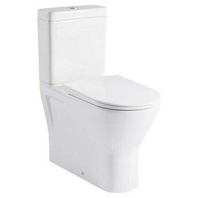 GO by Van Marcke XComfort PACK staand toilet verhoogd 45 cm zonder spoelrand muuraansluiting H/PK 18 cm met dunne zitting softclose wit