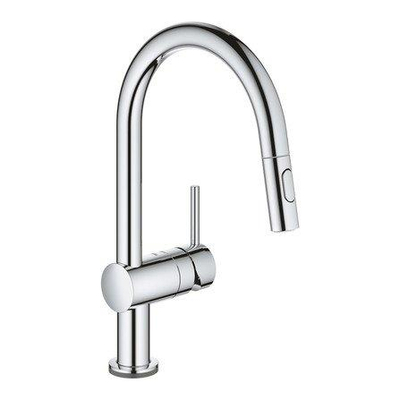 GROHE Minta Touch Keukenkraan - draaibare/uittrekbare uitloop - 2 straalsoorten - chroom