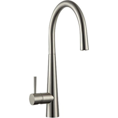 GO by Van Marcke Silk II keukenmengkraan eengreeps met hoge draaibare bek keramische schijven met flexibels verchroomd messing hoogte van kraan base 420 mm