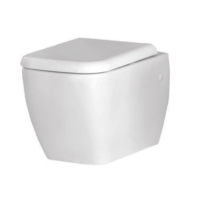 Nemo Spring Sun PACK hangtoilet zonder spoelrand 525 x 340 x 345 mm porselein wit met softclose toiletzitting